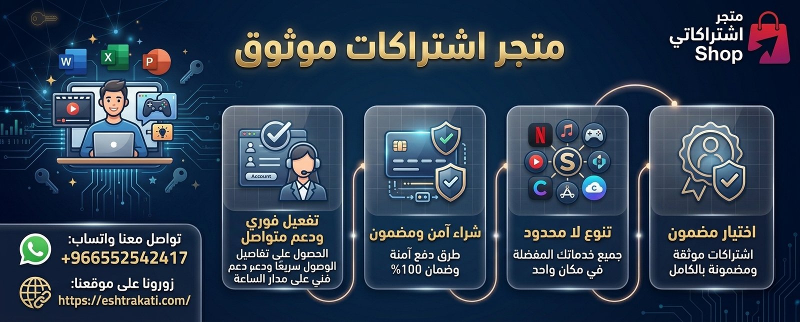متجر اشتراكات موثوق: دليلك لاختيار أفضل متجر اشتراكات رقمية في الخليج